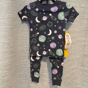 Wonder Nation Girls' 2-Piece Sleep Set Space 18 Months NWT